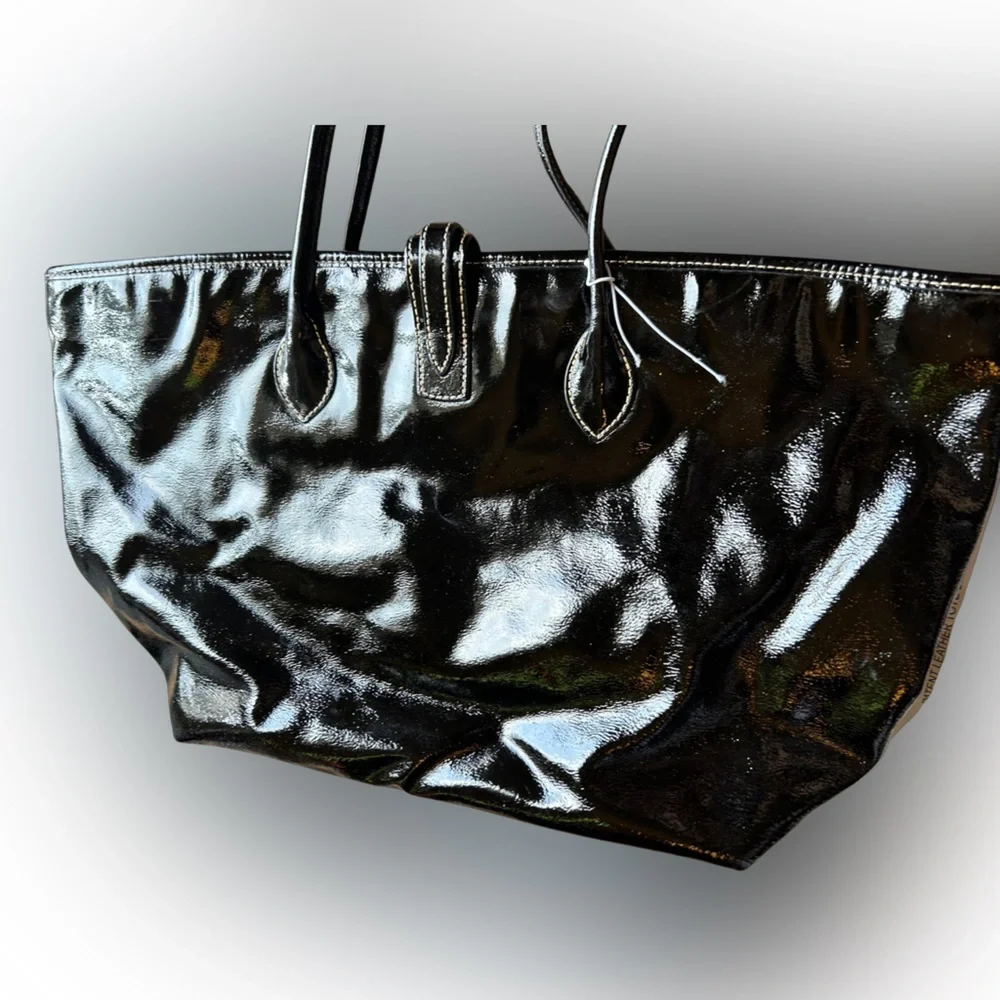 Dooney & Bourke Black Patent Leather Bag - Picture 4 of 8